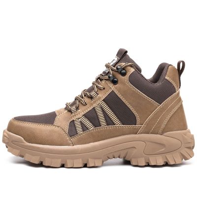 Gilbert High Top Steel Toe Shoes Slip Resistant Khaki
